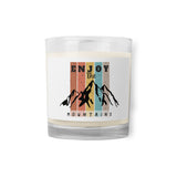 Enjoy the Mountains - Glass jar soy wax candle